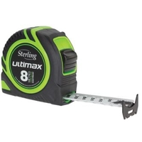 Sterling Ultimax Tape Measure Easyread 8m x 25mm Metric