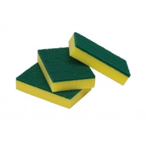 Sponge Scourers Green 100 x 150 x 30mm 10/Pack